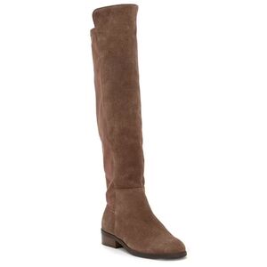 NWOB Lucky Brand Calypso Over The Knee Boots Tan/ Taupe  Leather Size 9